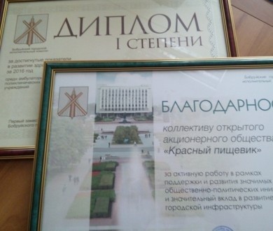 Определены победители ежегодного соревнования по социально-экономическому развитию среди организаций Бобруйска