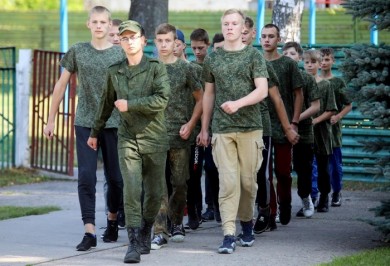 Завершается первая смена лагеря военно-патриотического профиля