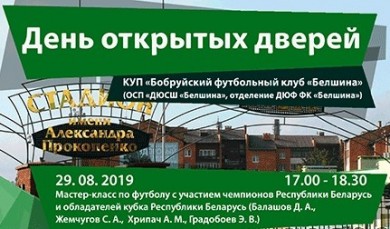 29-30 августа ФК «Белшина» проводит день открытых дверей