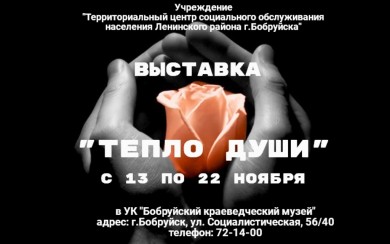 Приглашает выставка «Тепло души»