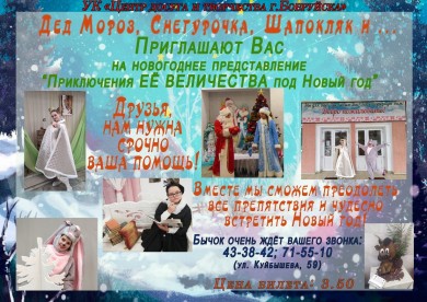 Приключения ЕЕ  ВЕЛИЧЕСТВА  под  Новый год