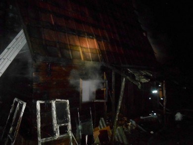 Пожар бани по улице Горького