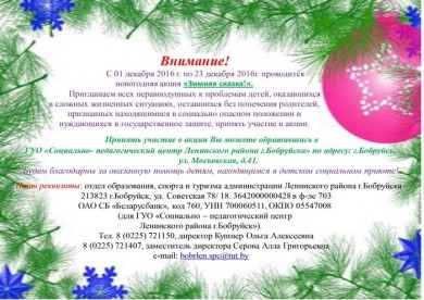 Социально-педагогический центр проводит новогоднюю акцию