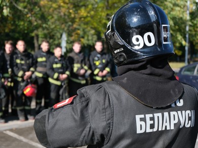 Эвакуация в центре города. Бобруйск