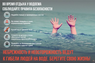 Впереди - жаркие выходные: будьте осторожны при отдыхе на водоёмах!